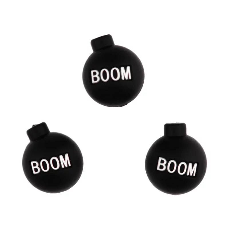 Siliconen kraal - 3D Bom - "Boom"