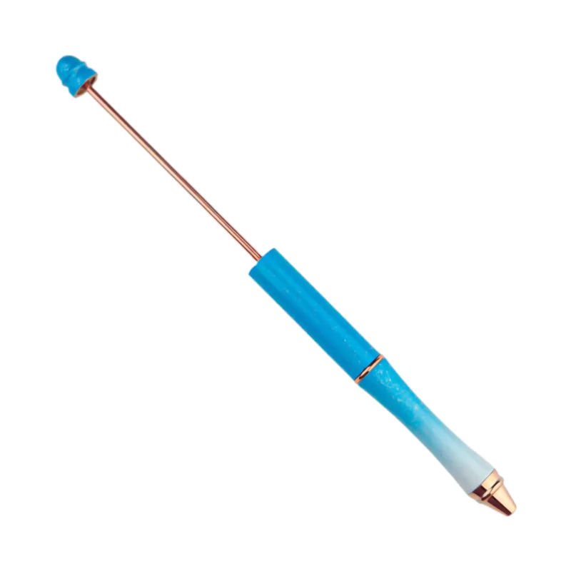 Metalen Kralenpen - Juffen Cadeau - Blauw Verloop - Per 3 stuks