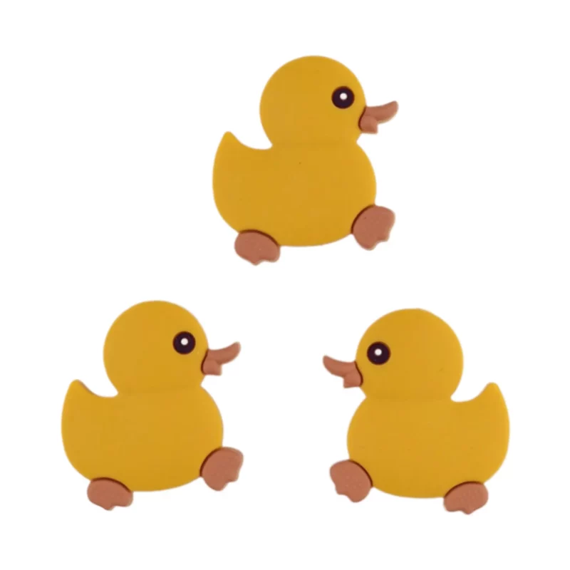Perle de silicone - Canard de bain - Jaune ocre