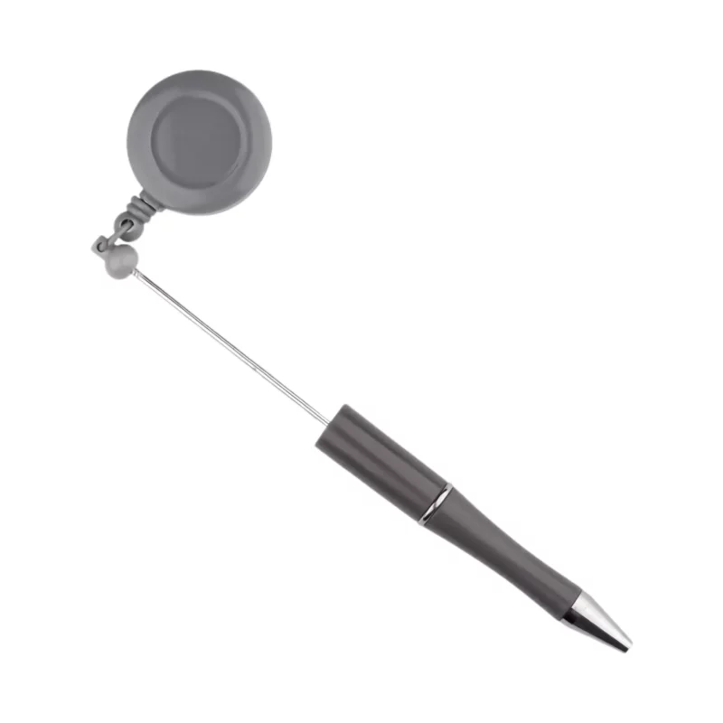 Porte-badges avec stylo - Gris