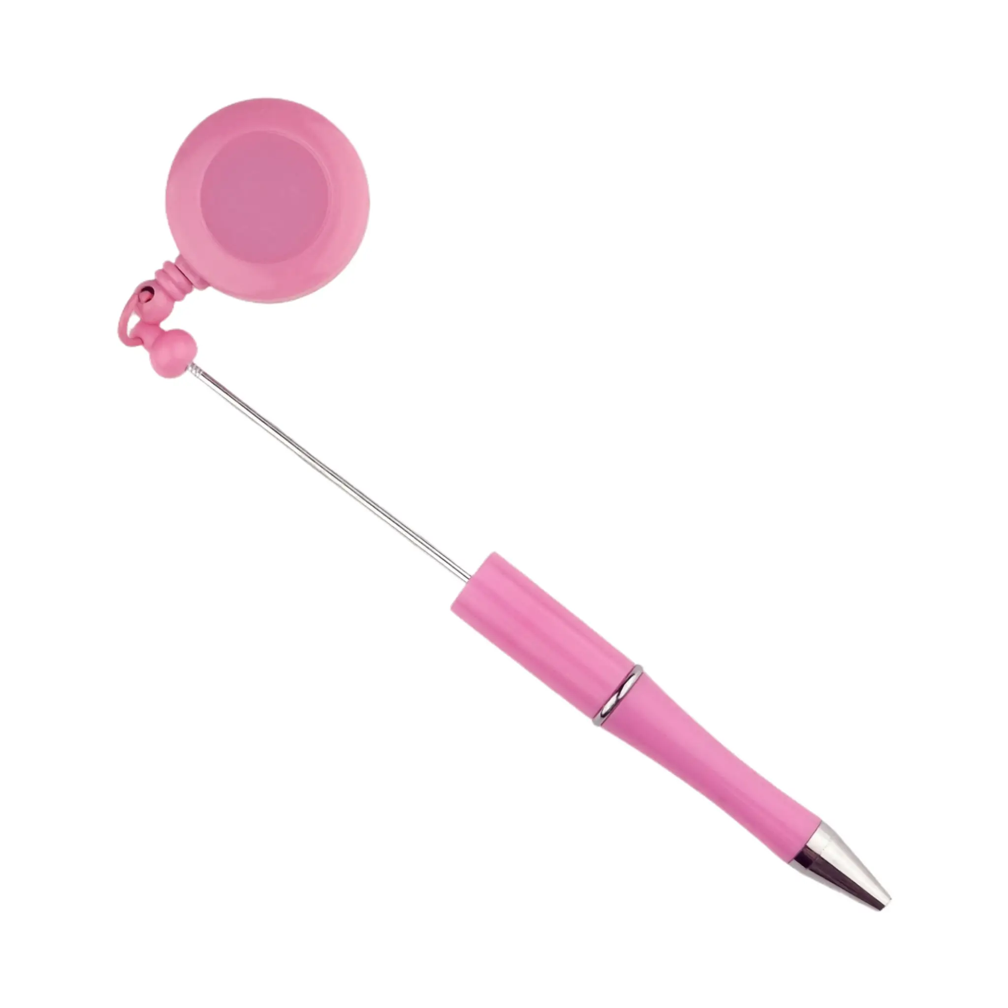 Naamloos-743 Badgehouder Met Pen - Roze - Afbeelding 1