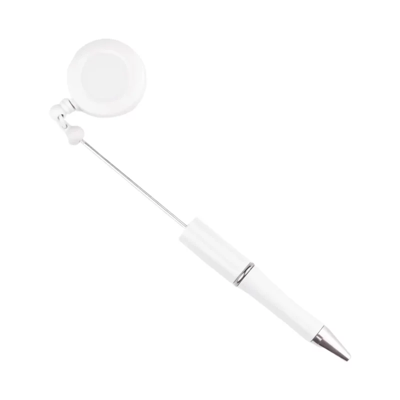 Porte-badges avec stylo - blanc