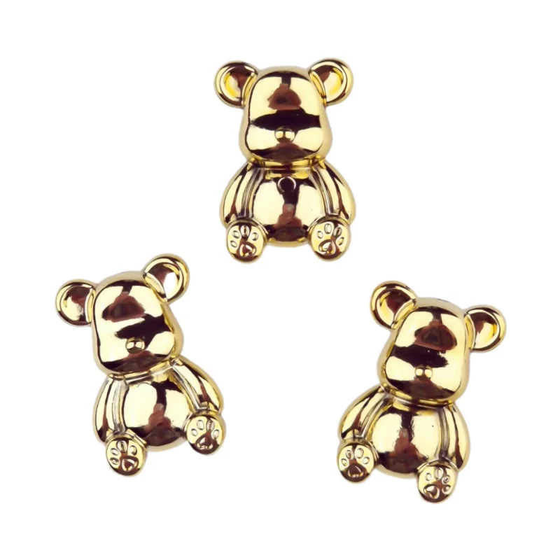 Ours en acrylique - 35x20x10 MM - Chrome doré