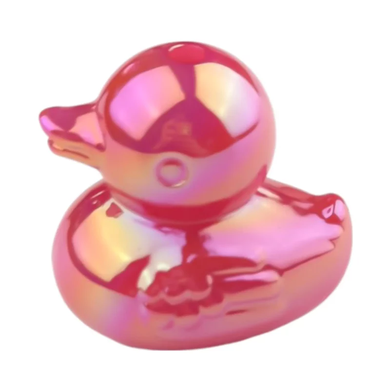 Acryl eendje/ducky - Poeder Roze - 22 mm