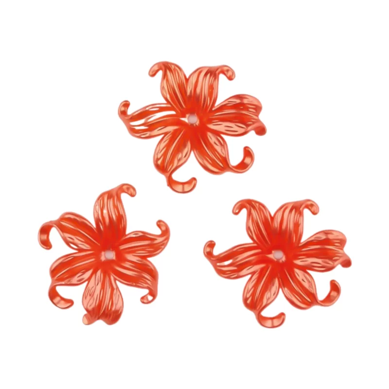 Fleur acrylique - Henné métallique - 10x40 MM