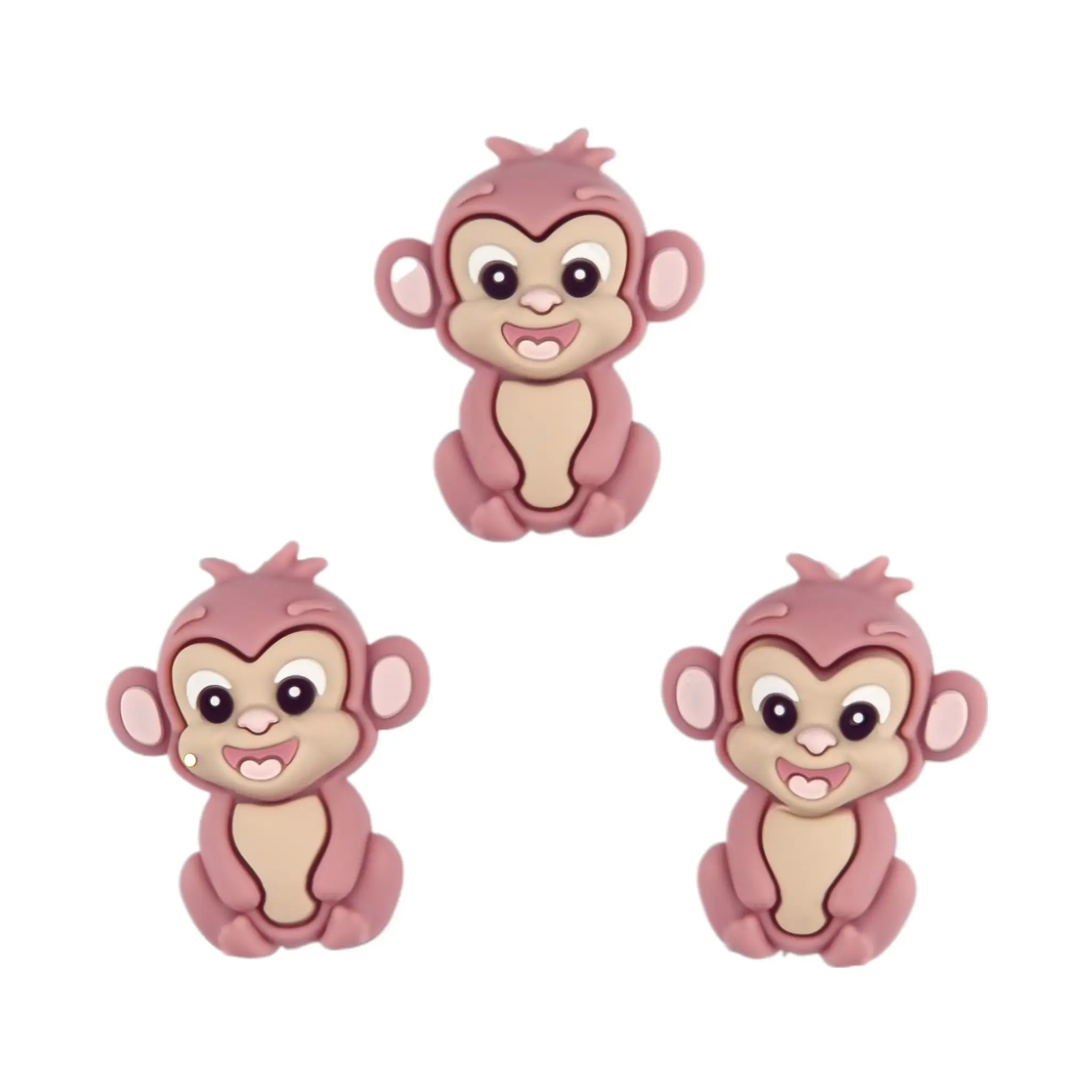 Namenlos-787 Silikonperlen - 3D - Affe - Rose – Bild 1