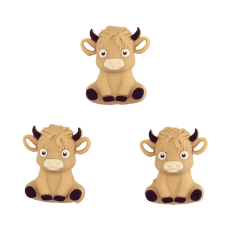 Perle de silicone - 3D - Highlander écossais - Sable