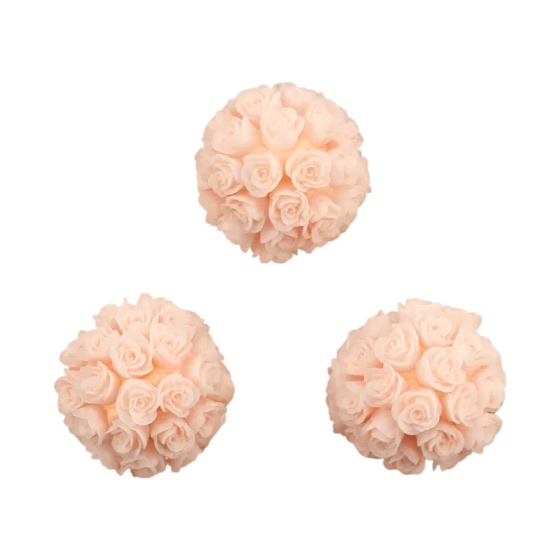 Acryl Kraal - Met Rozen - Licht Perzik