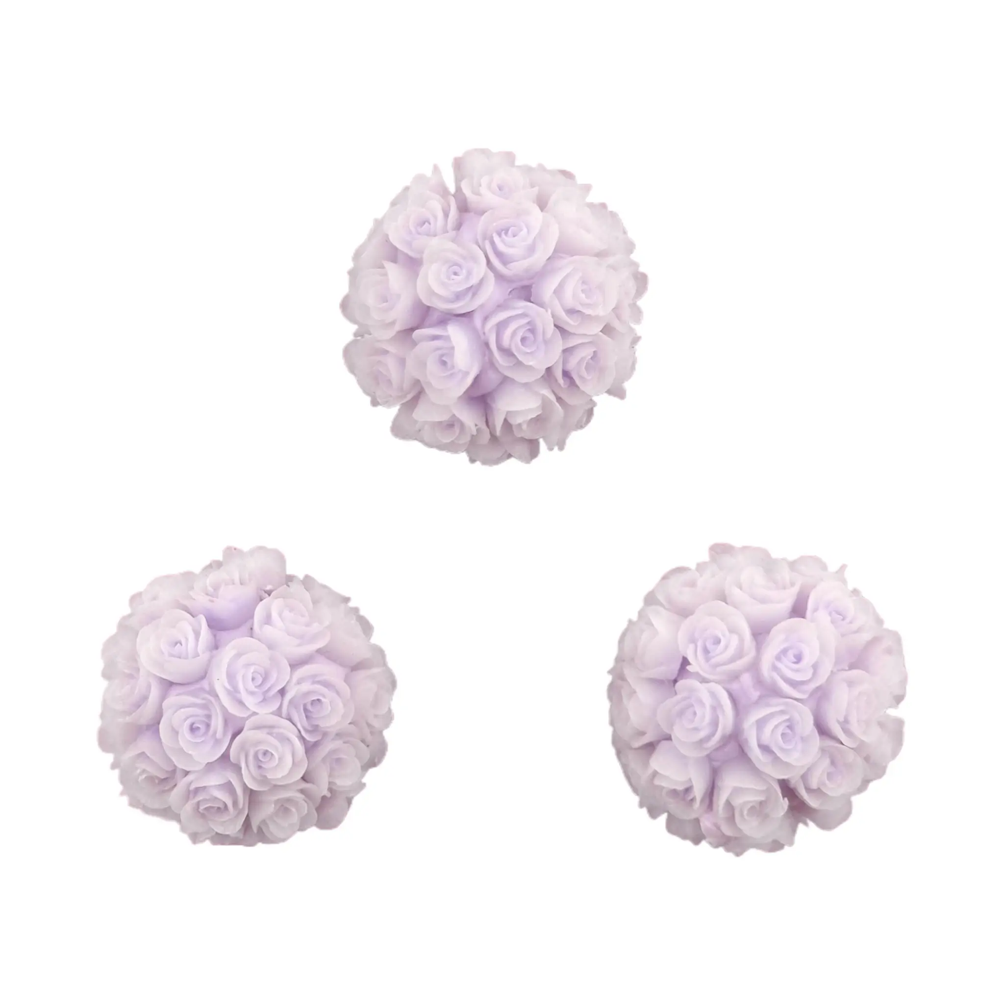 Naamloos-856 Perle en acrylique - avec roses - violet clair – Image 1