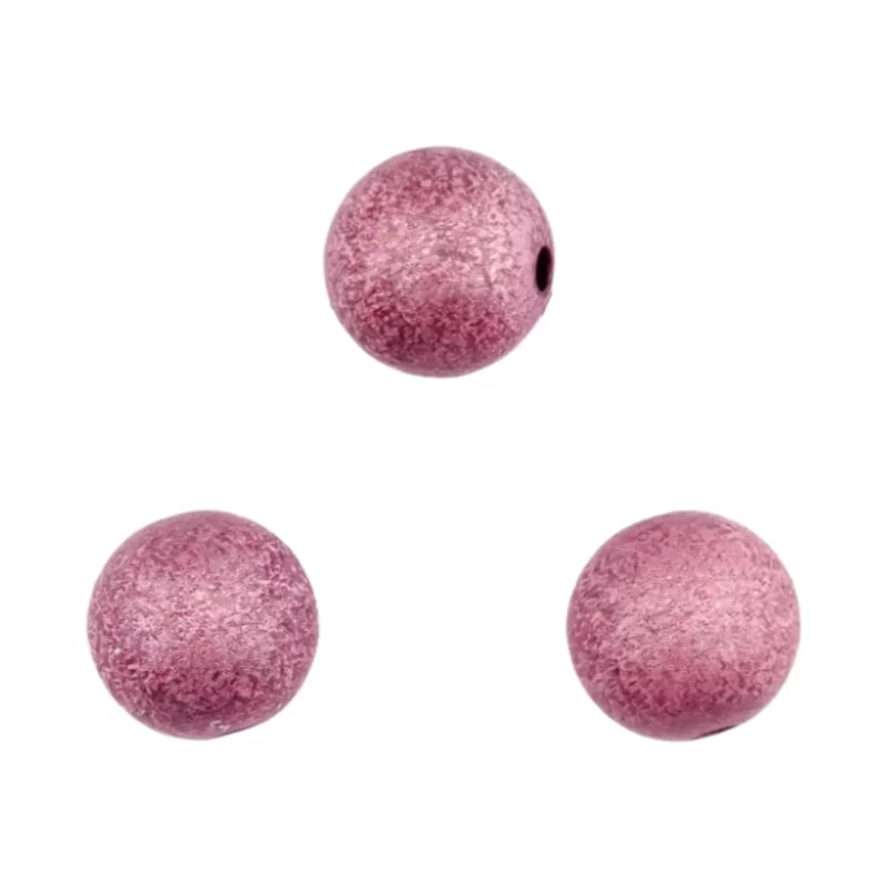 Acryl Kraal - Glitter Relief  - 12 mm - Rose