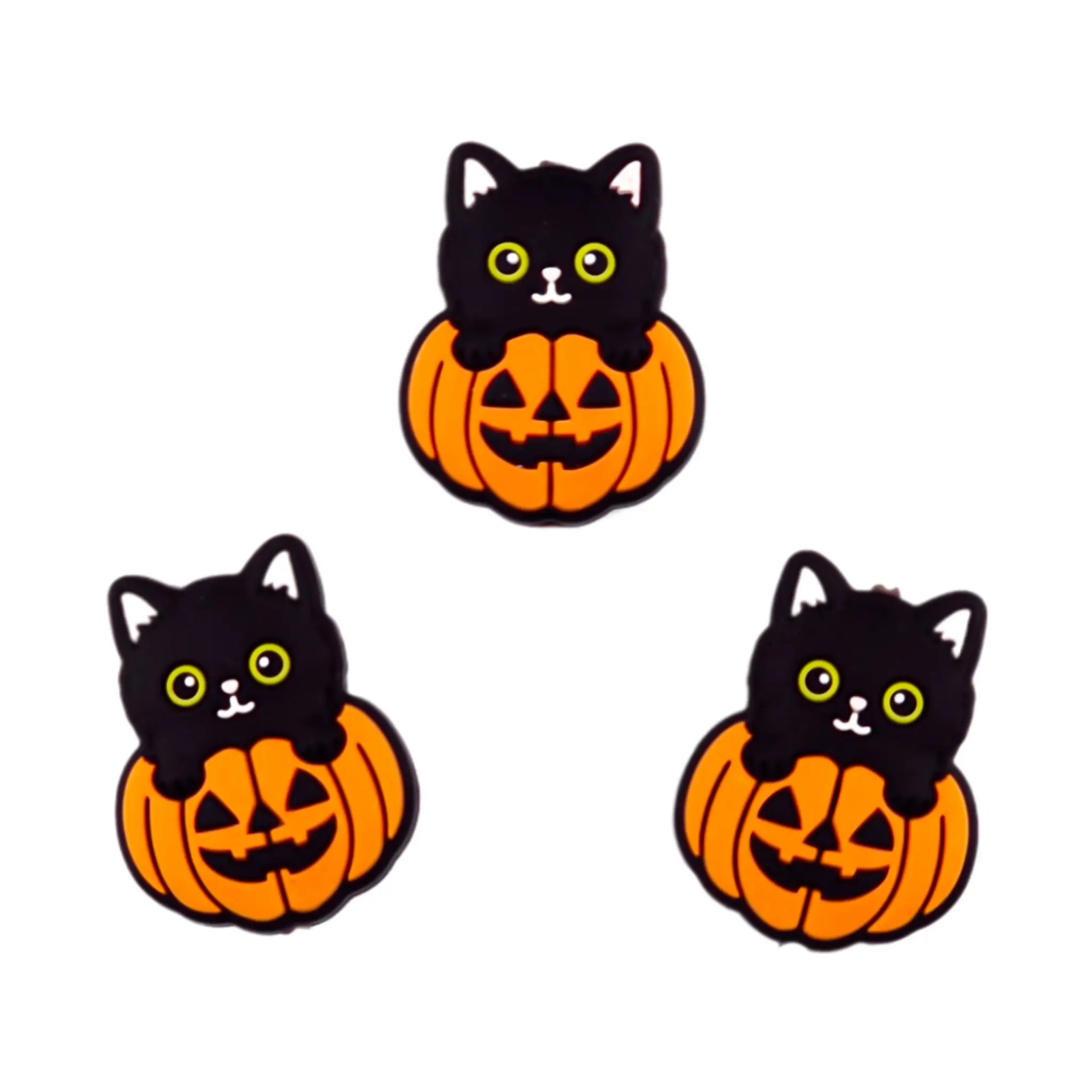 Naamloos-912 Perle de silicone - Citrouille Chat noir – Image 1