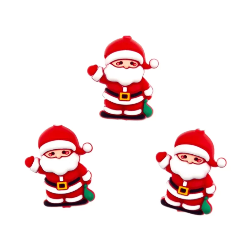 3D Kerstman siliconen kraal