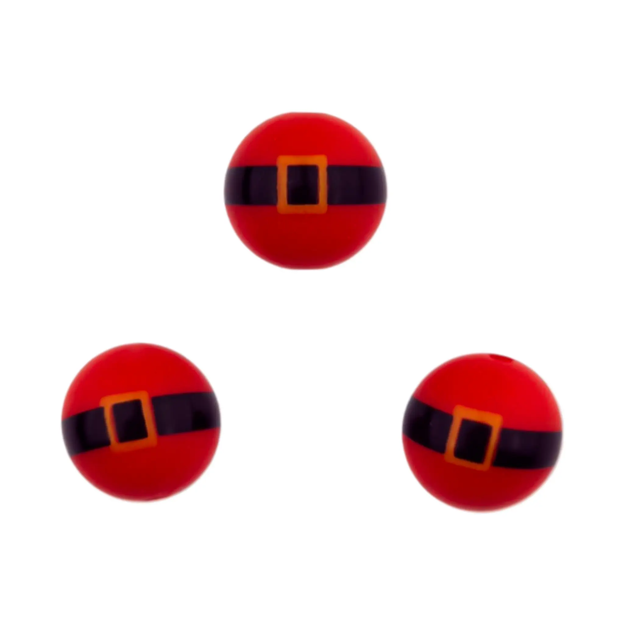 Naamloos-922 Siliconen kralen - 16 mm - Kerstman Buik Print - Afbeelding 1