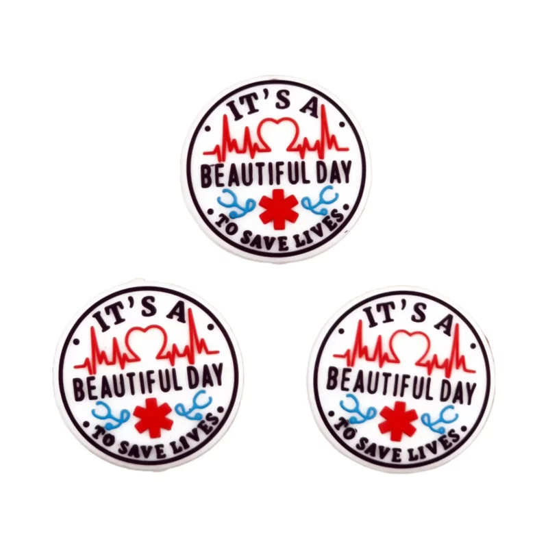 Silikonperlen - Beautiful Day To Save Lives