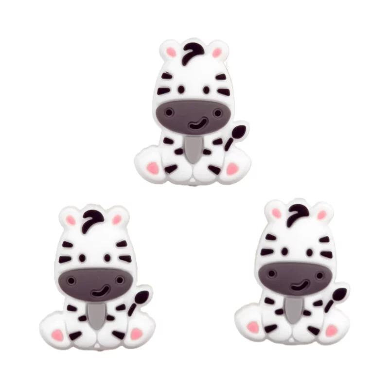 Perle en silicone - Baby Zebra