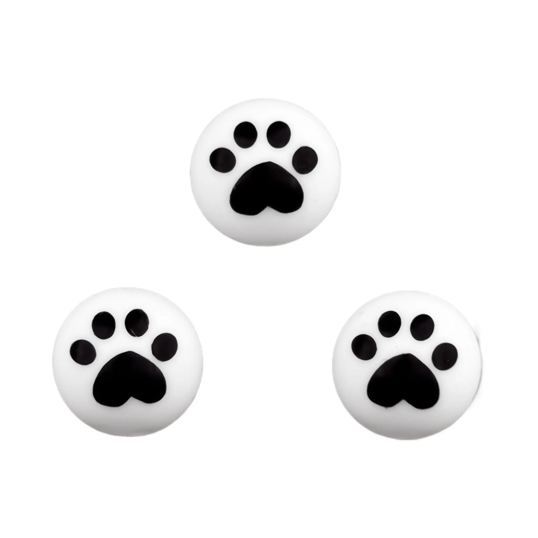 Naamloos-943 Siliconen kralen - 16 mm - Rond - Pootje op Wit - Afbeelding 1