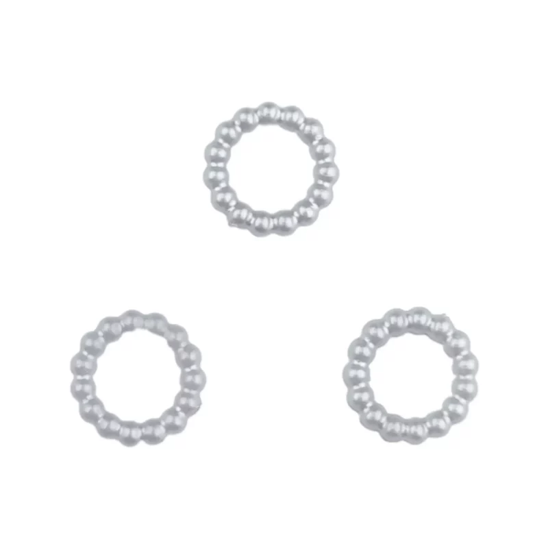 Parel ringetje - Grijs - 10 MM