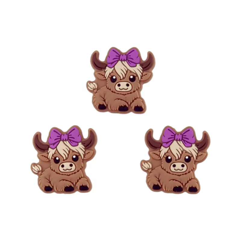 Perle de silicone - Fille Highlander avec noeud - Violet