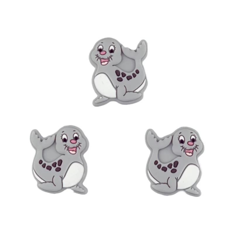 Perles de silicone - Sceau - Gris clair