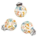 Schnullerclip aus Silikon - Klein - 30 mm - Boho Butterfly