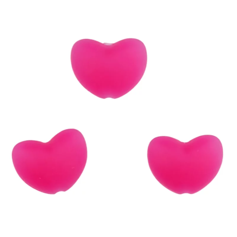 Siliconen kralen - Hart - Dahlia