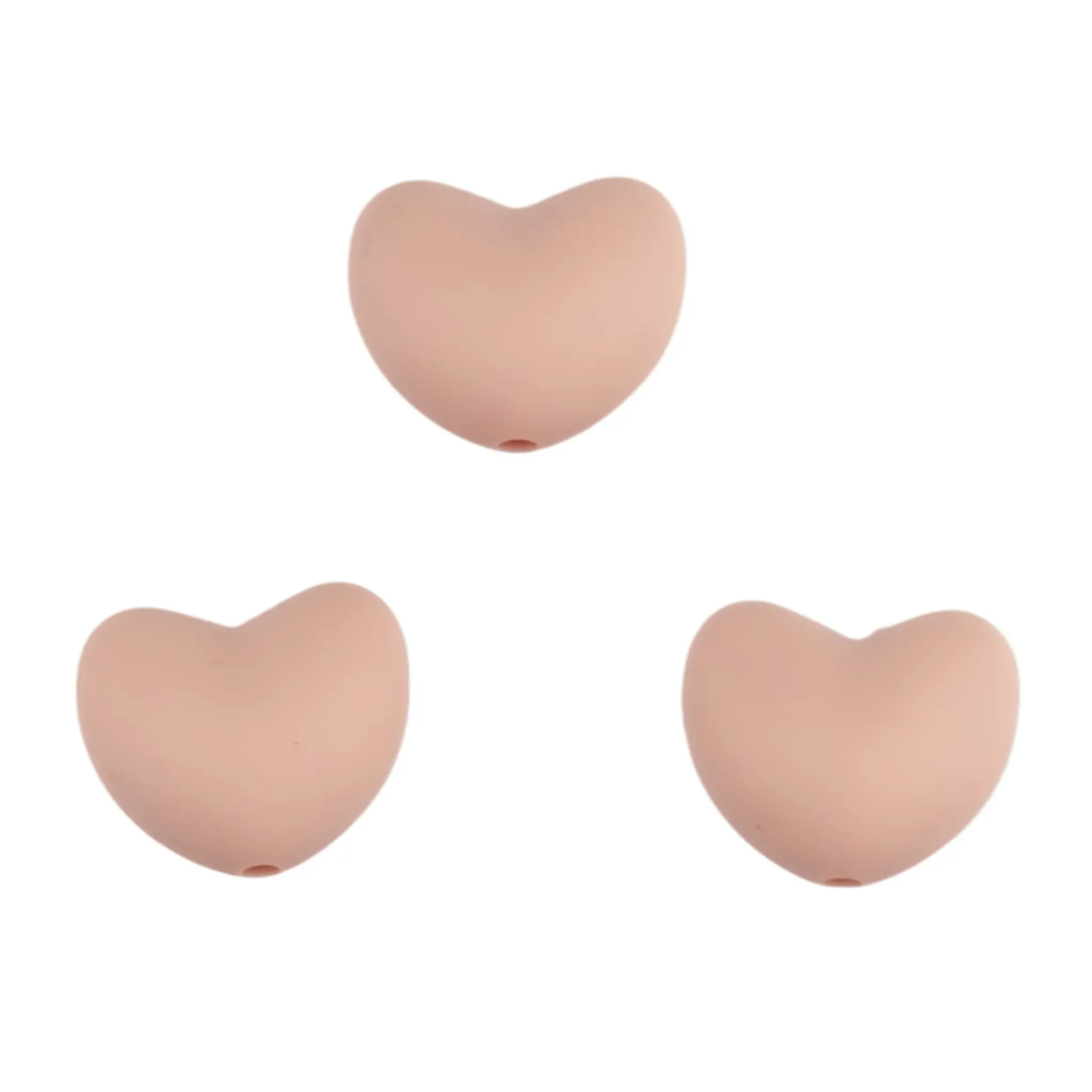 20241103_172333 Silikonperlen - Herz - Powder Nude – Bild 1