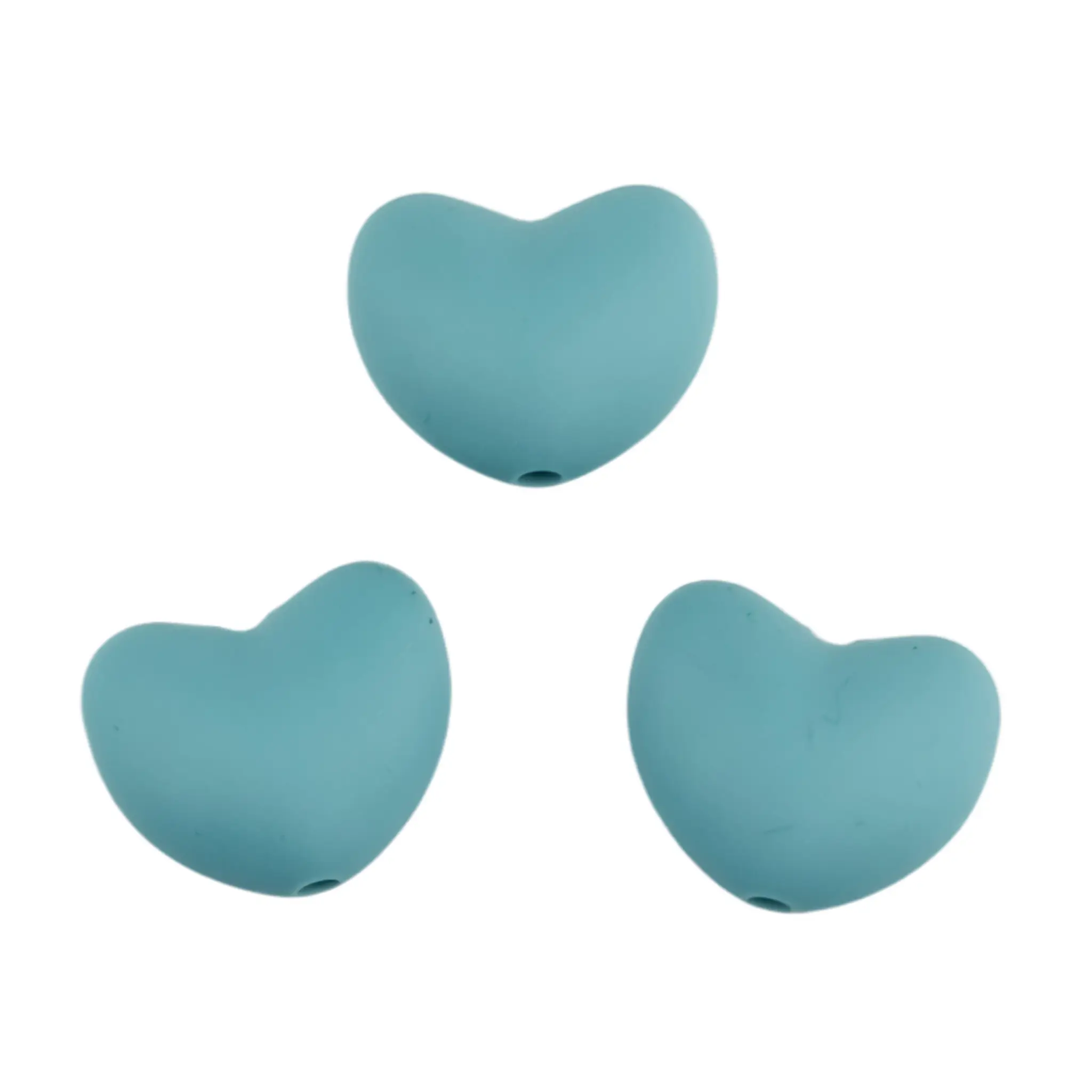 20241103_174725 Silicone beads - Heart - Aquamarine - Image 1
