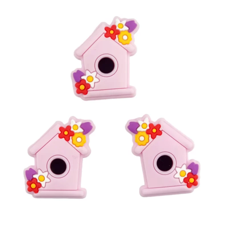 Siliconen Kraal - Vogelhuis - Zacht roze