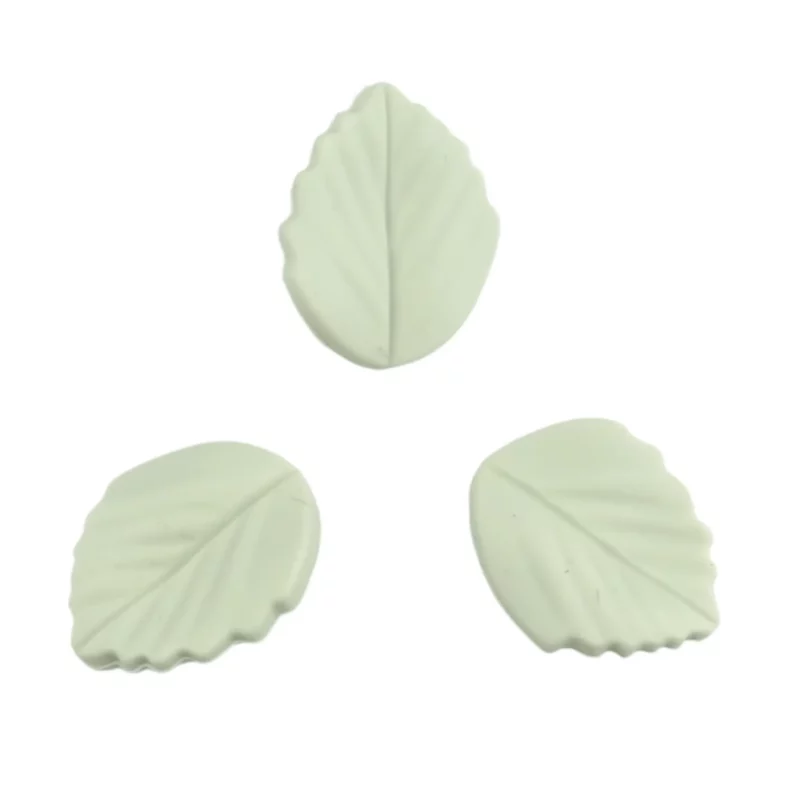 Perle de silicone - Feuille de hêtre - Aloès