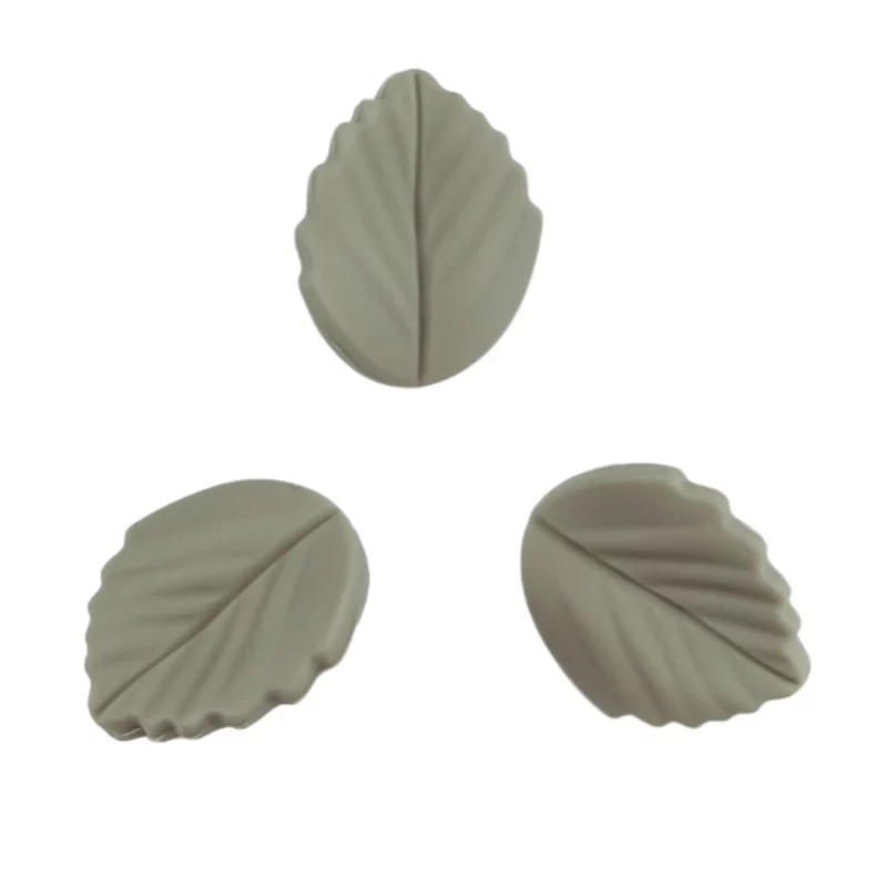 Perle de silicone - Feuille de hêtre - Thé vert