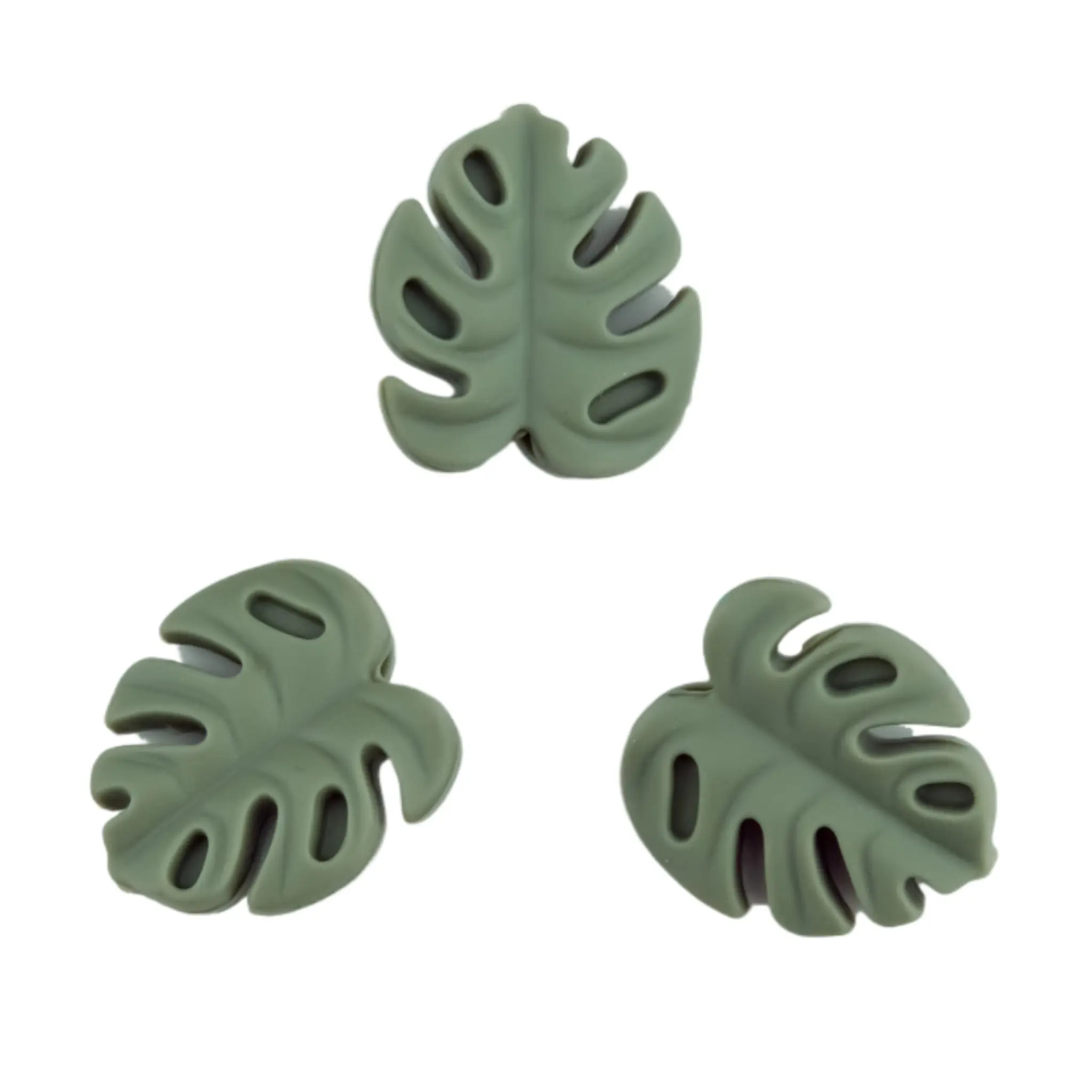 20241103_175433 Perle de silicone - Feuille - Monstera 3D - Thym – Image 1