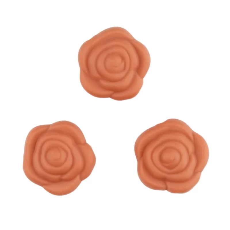 Perles en silicone - Rose - 20 mm - Terracotta