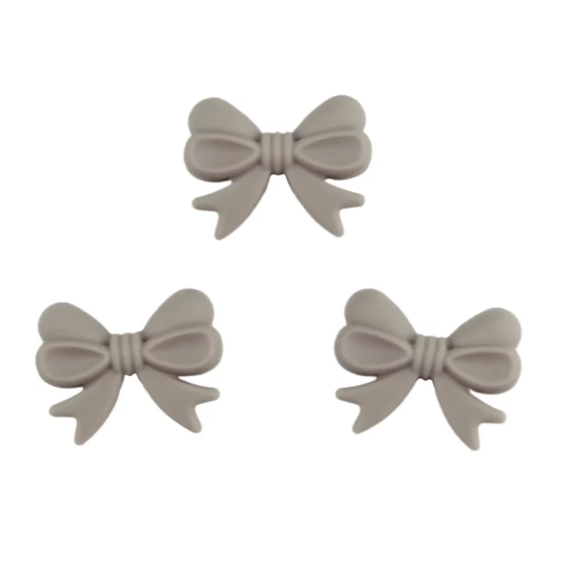 Silikonperlen - Schleife - Vertikale Gewindebohrung - Grüner Tee