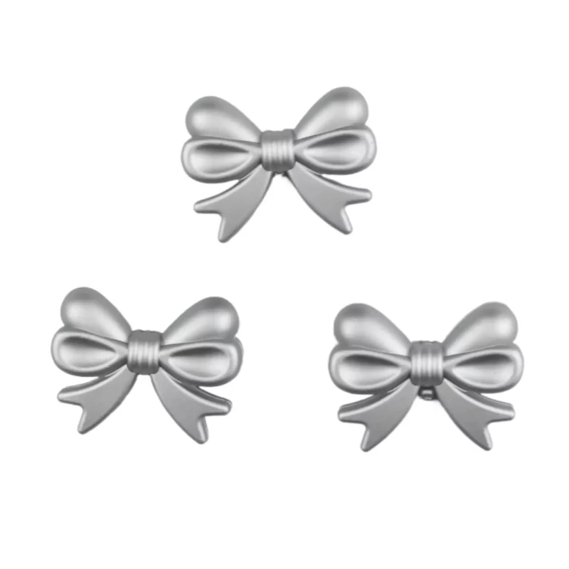 Silikonperlen - Schleife - Vertikale Bohrung - Silbernugget