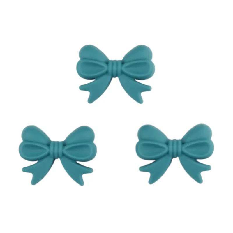 Silikonperlen - Bogen - Vertikale Bohrung - Cyan