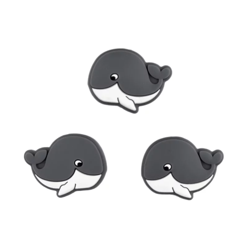 Perle de silicone - Baleine - Anthracite