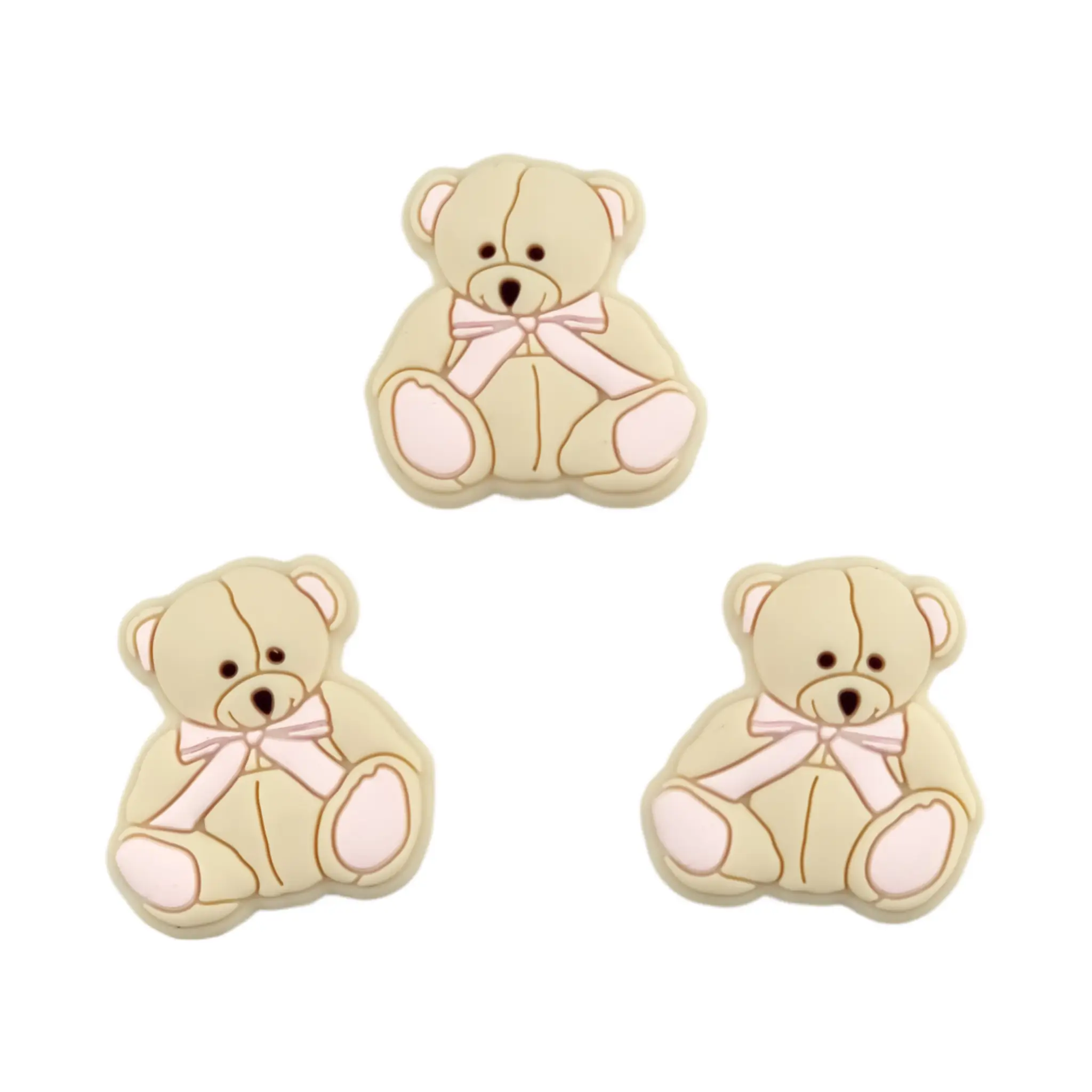 20241103_182412 Perle de silicone - Ourson - Old Lace – Image 1