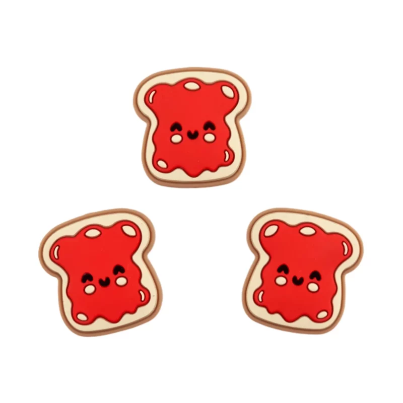 Perle de silicone - Sandwich - Confiture - Fraise