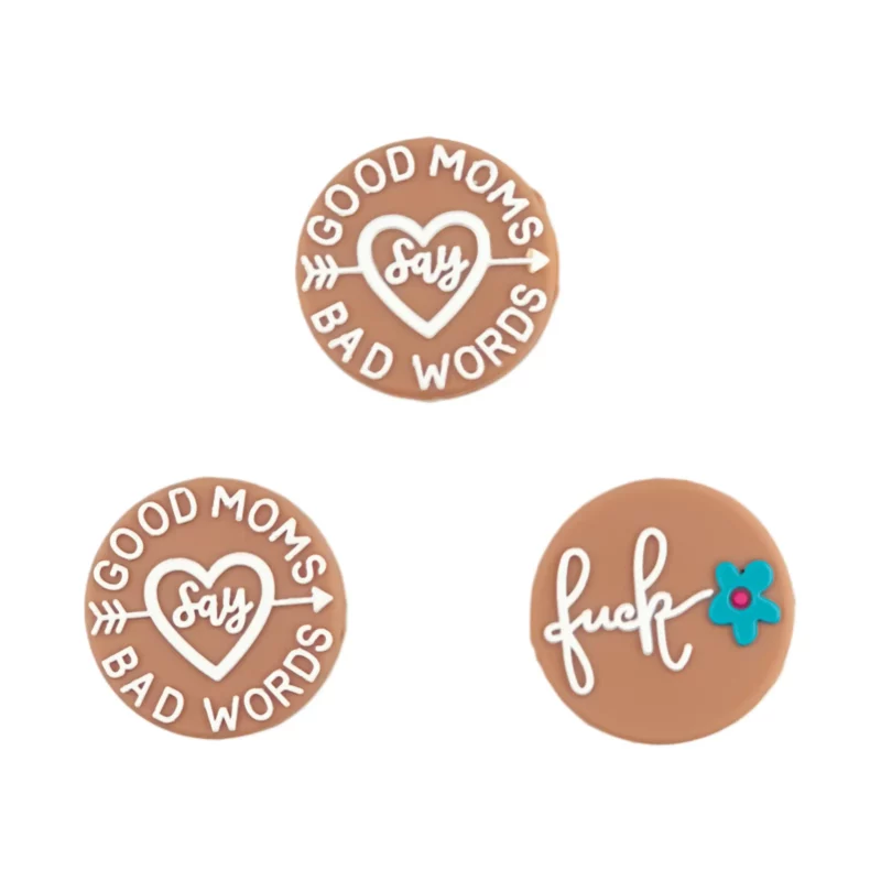 Siliconen Kraal - Good Moms, Bad Words - Milk Chocolate