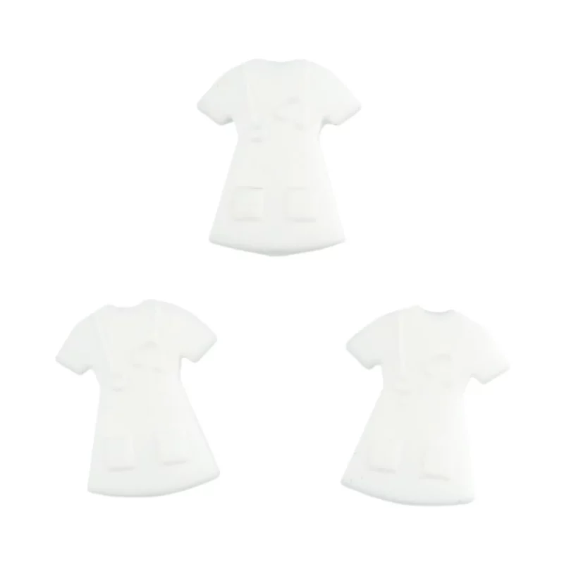 Silikonperlen - Krankenschwestern - Uniform Klein Weiß