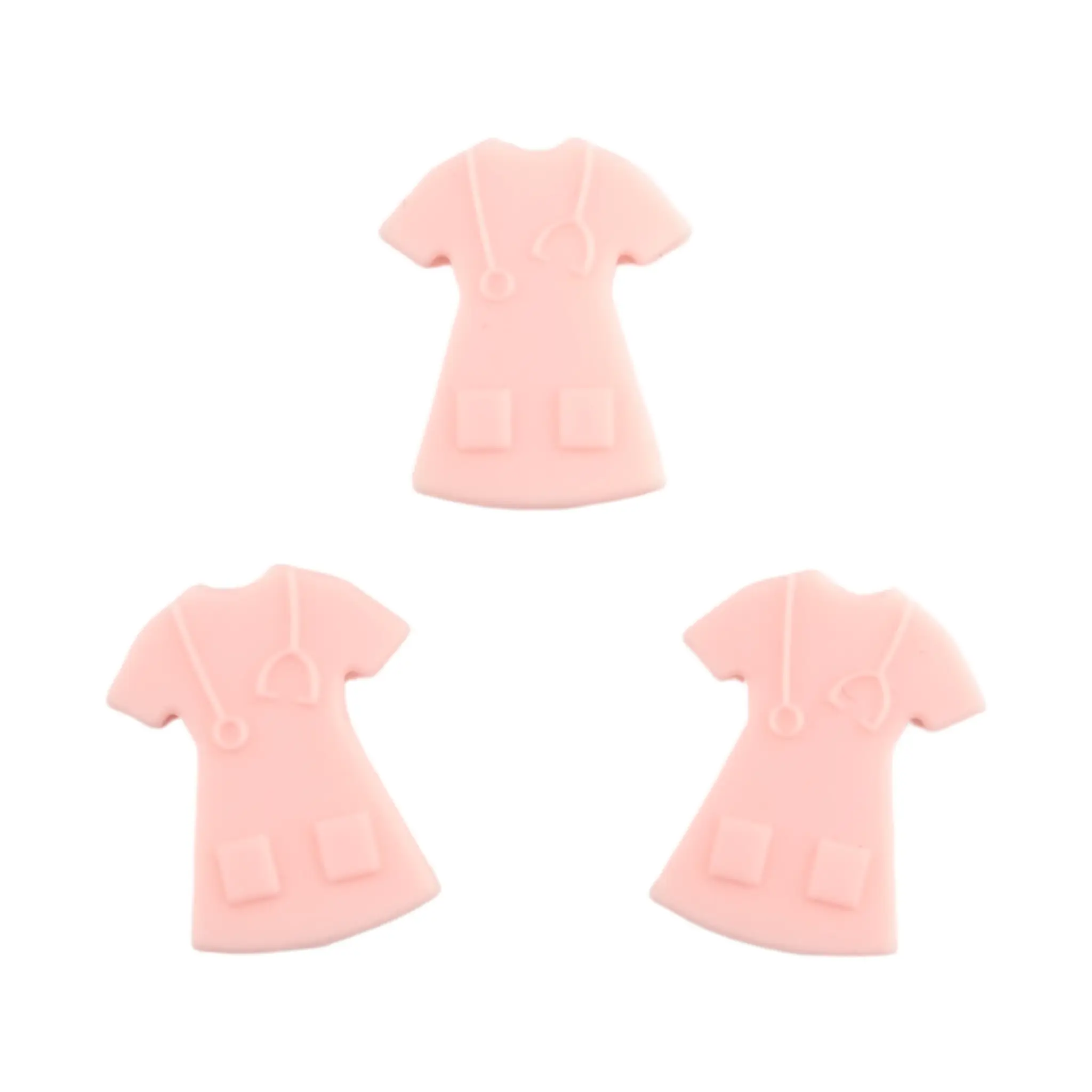 20241103_184357 Silikonperlen - Krankenschwestern - Uniform Klein Pfirsich Rosa – Bild 1