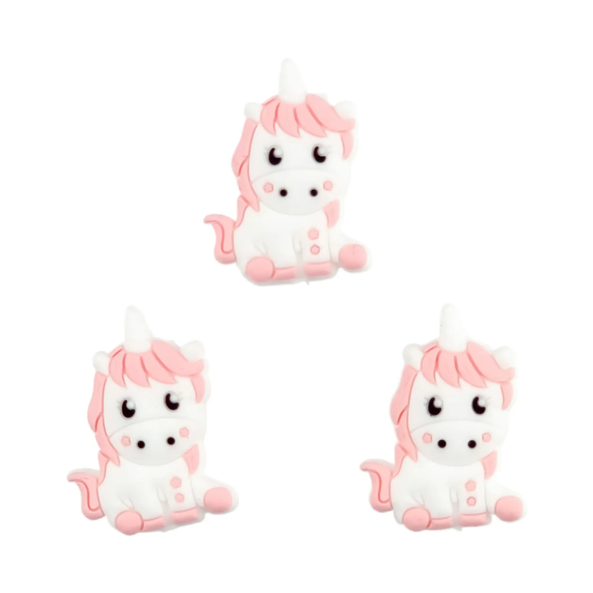 20241103_190654 Siliconen kralen - Eenhoorn zittend - Perzik roze - Afbeelding 1