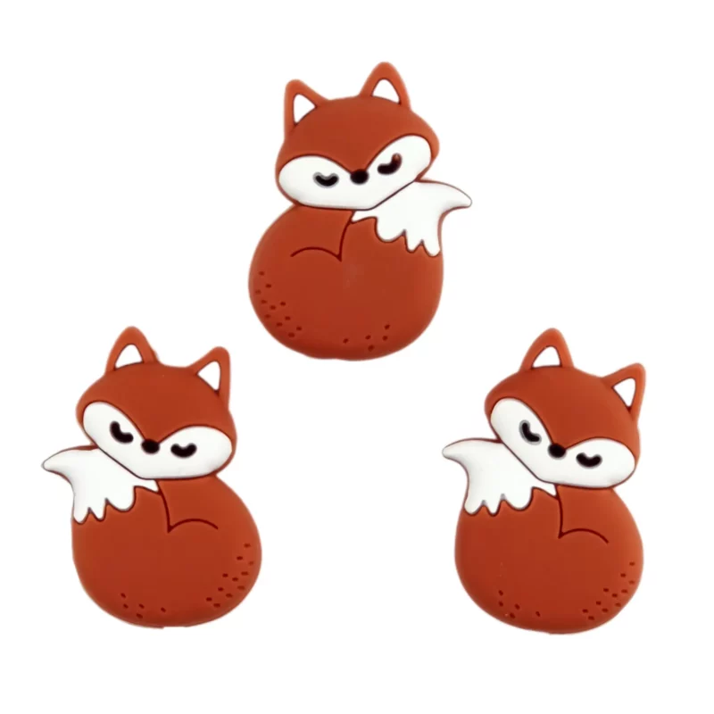Silikonperlen - Schlafender Fuchs - Henna