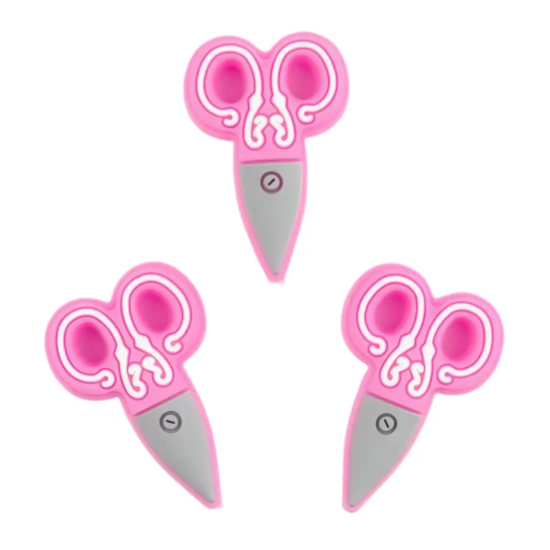 Siliconen kraal - Schaar - Baby Roze