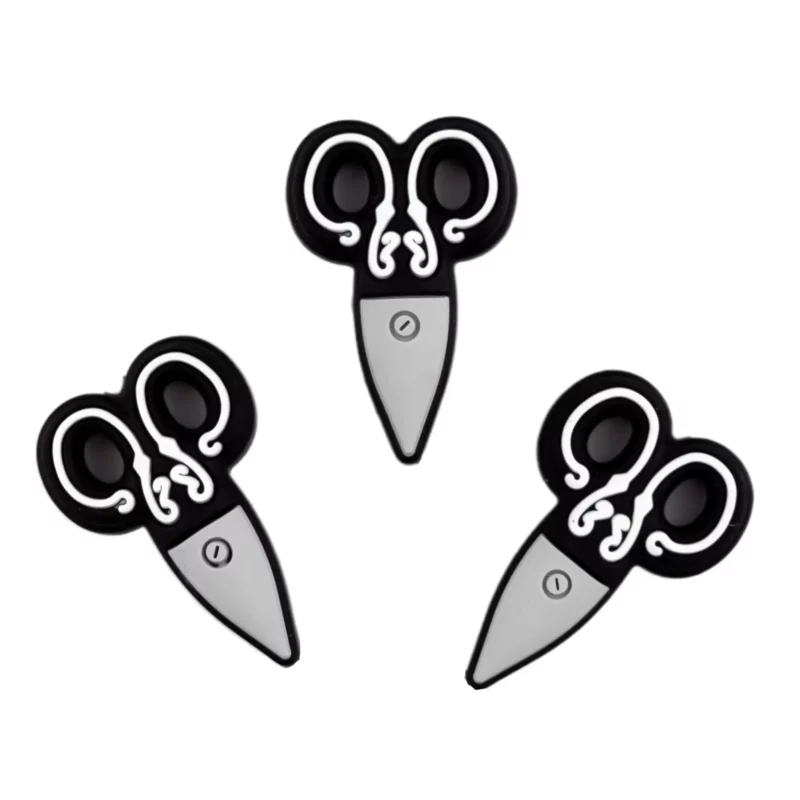 Siliconen kraal - Schaar - Zwart