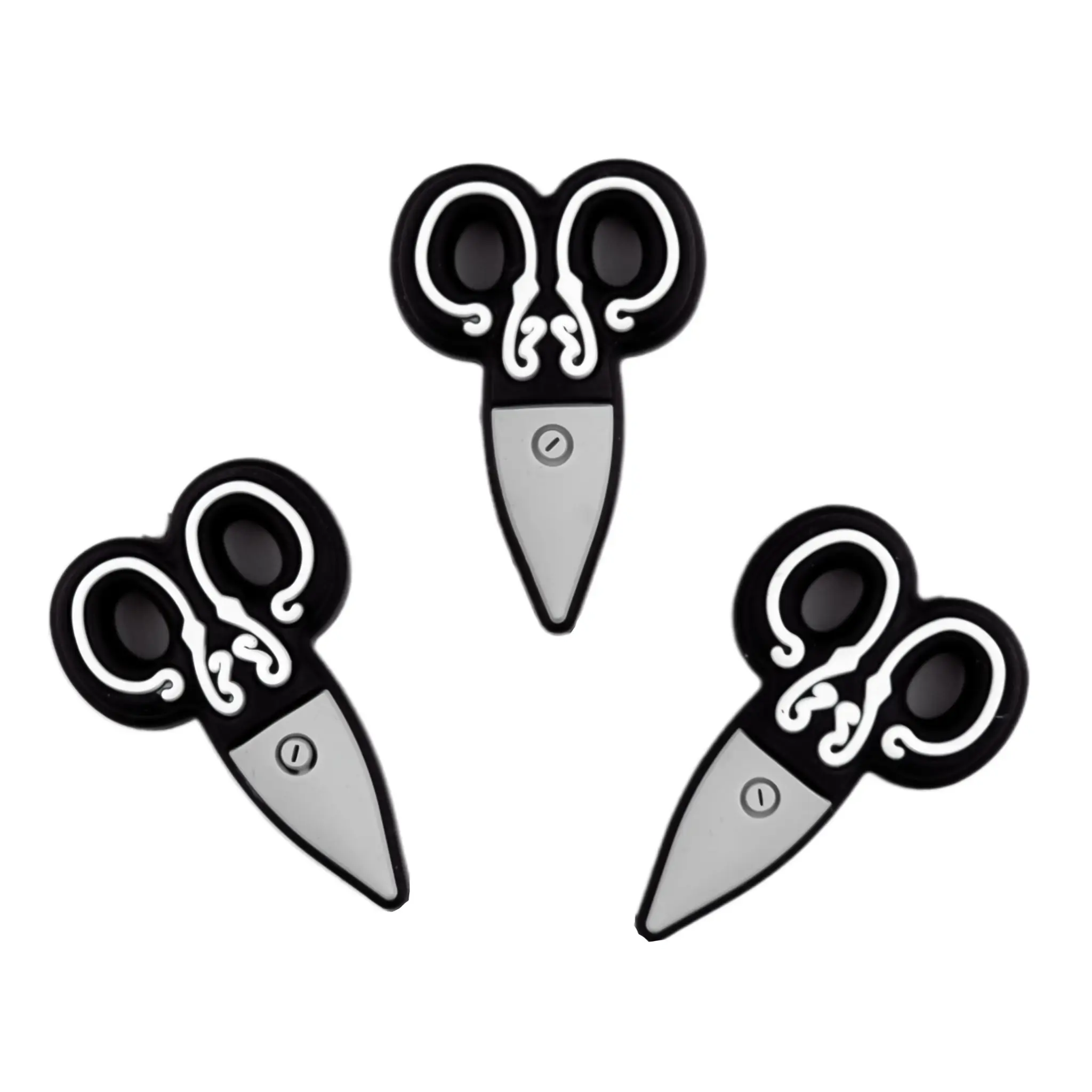 20241103_191152 Siliconen kraal - Schaar - Zwart - Afbeelding 1