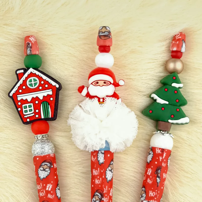DIY Kerst Pennen - Set Rood - Kersthuis