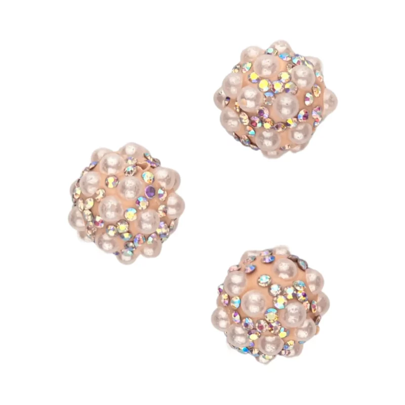 Acryl kraal - 16 mm - Met Parels Licht Perzik