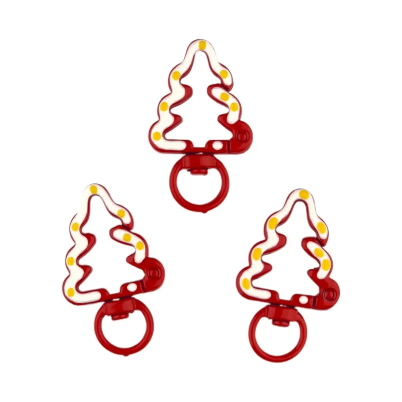 Schlüsselanhänger - Clip on ring - Weihnachtsbaum - Rot
