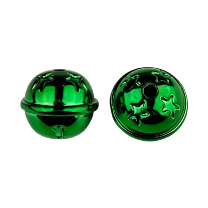 Perle acrylique - Cloche décorative de Noël enfilable - verte